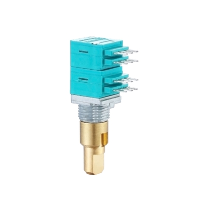 Industrial Grade Knurled Shaft Rotary Potentiometer Device with PCB Lug Terminal